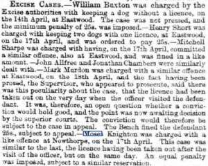 KNIGHTON Moses Snr Dog licence